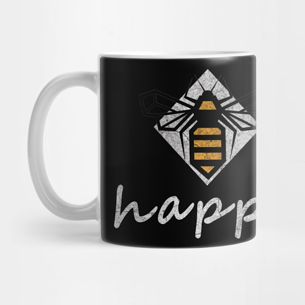 Bee-happy design for happy naturist,greenlovers by ysmnlettering